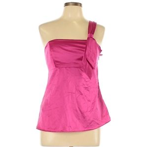 ANN TAYLOR LOFT pink satin blouse